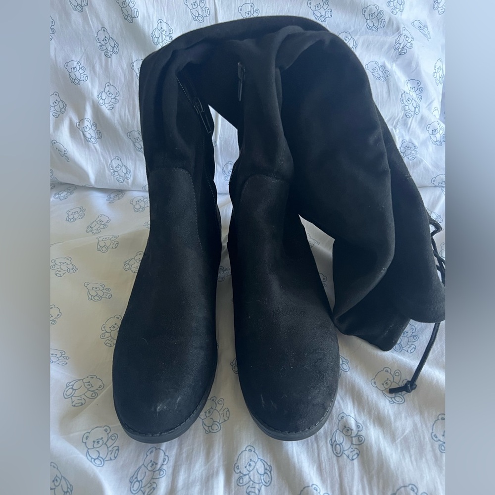 Faux Suede Over the Knee Boots